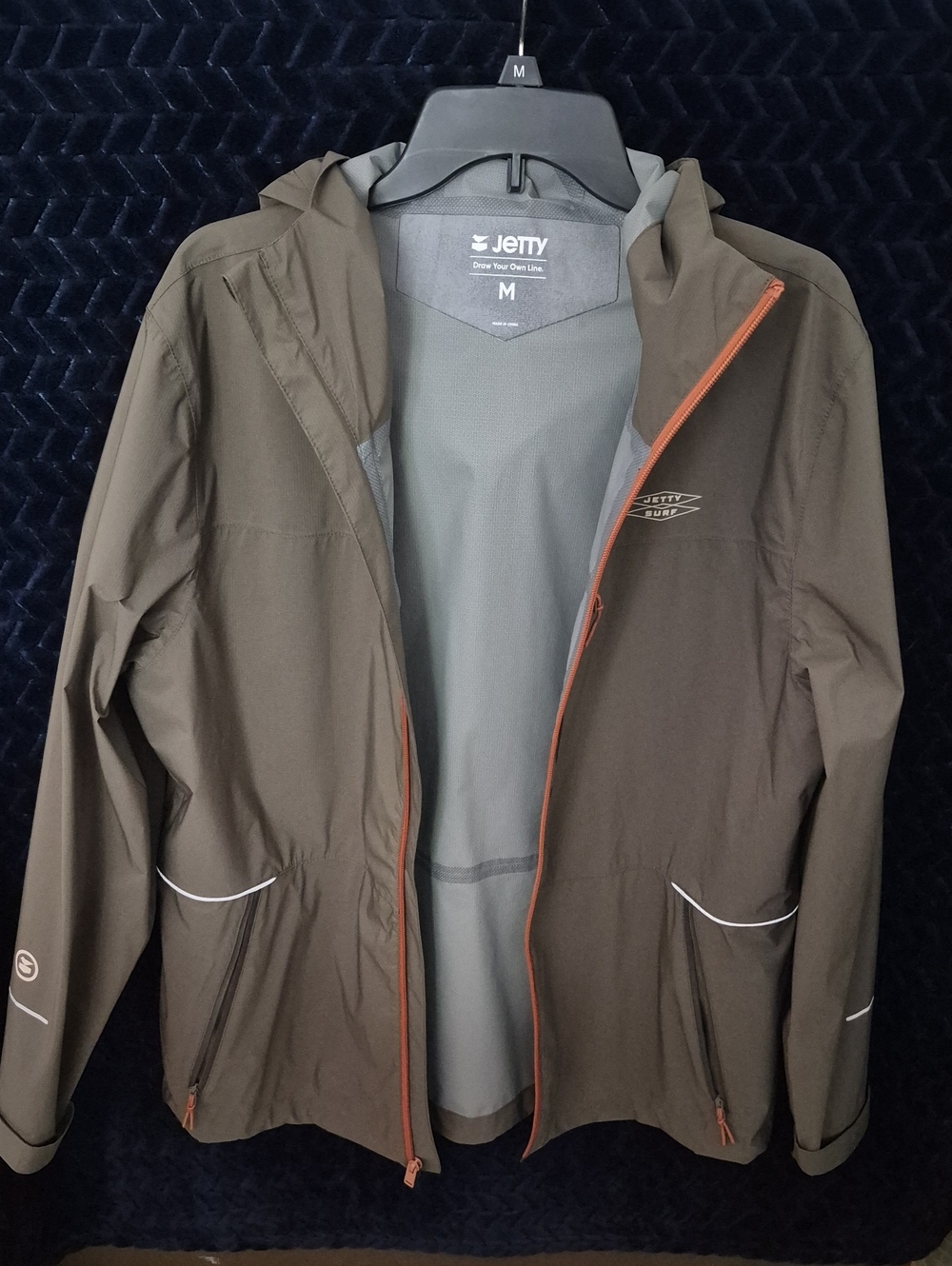Men's Olive Hooded Shell Jacket - M